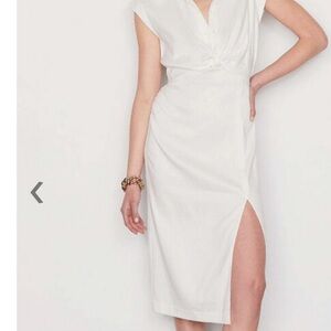 Frame Denim White Midi Dress with Slit nwot